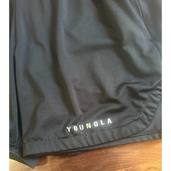 Women's Youngla Athletic Black Biking Running Shorts Size Large - Picture 3 of 8